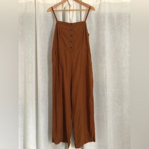 pants ROMPER with pockets!! Burnt orange